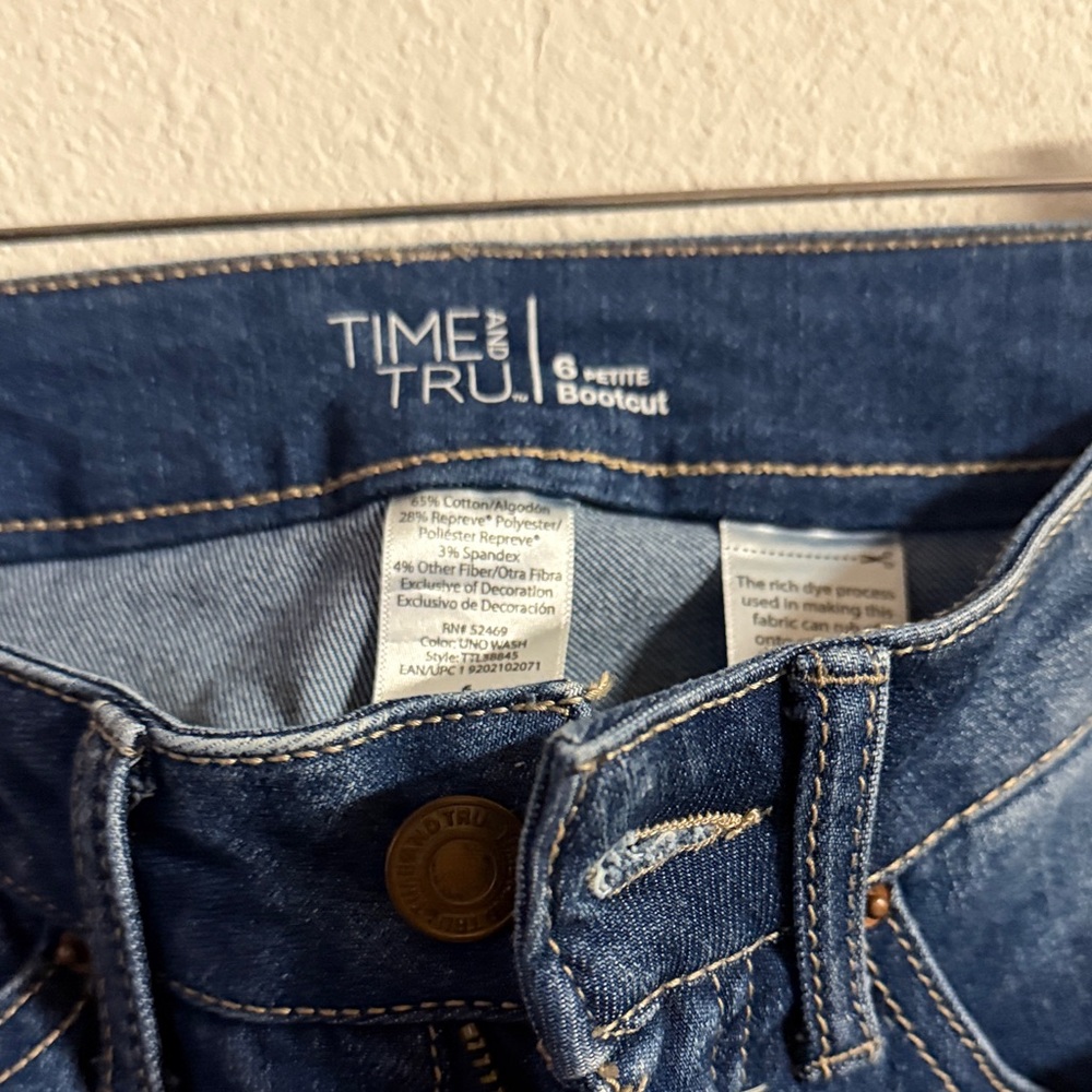 Time and Tru Dark Blue Flare Jeans - Picture 2 of 3